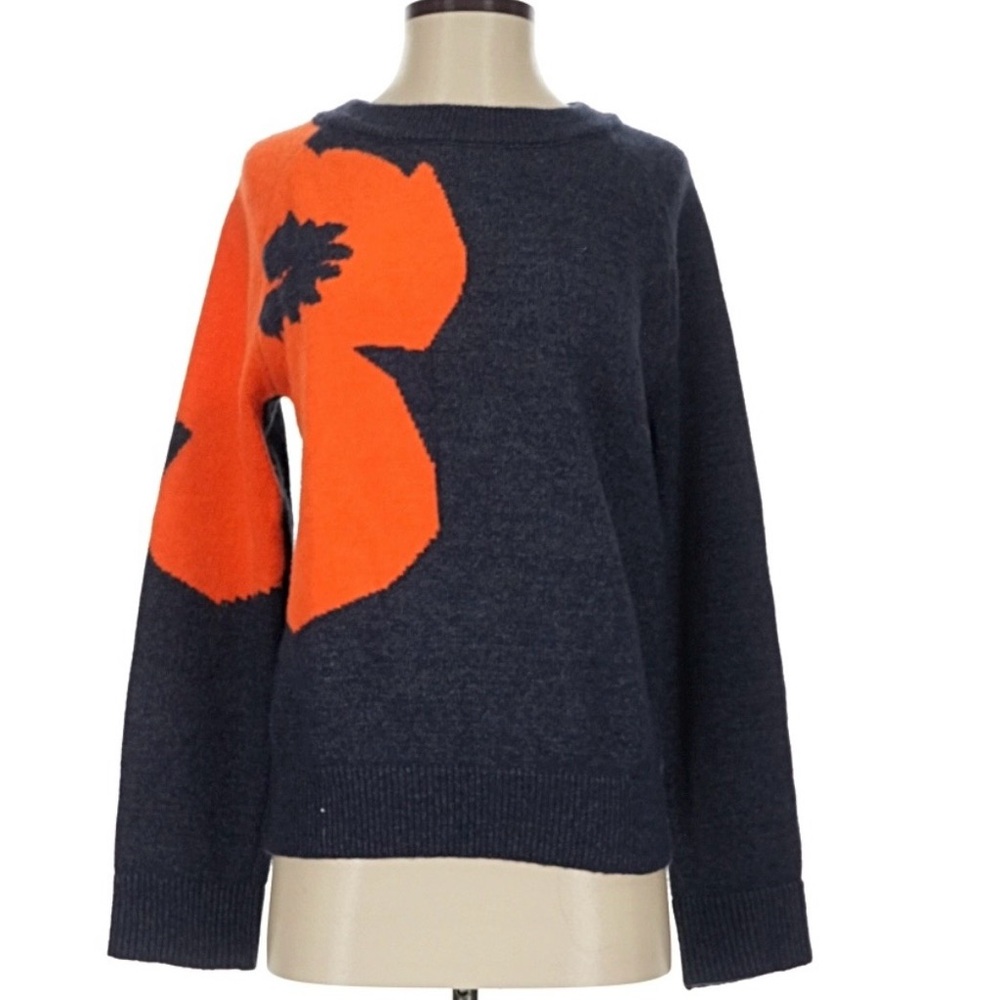 Essential Antwerp Blue and Orange Floral Sweater
